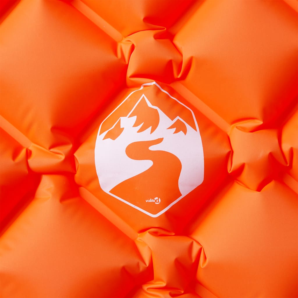 Materasso Campeggio Gonfiabile 1 Persona Arancione 190x58x6 cm 4007114