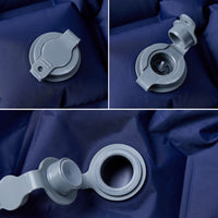 Materasso Campeggio Gonfiabile 1 Persona Blu Marino 190x58x6 cm