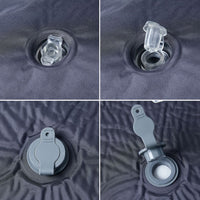 Materasso Campeggio Autogonfiabile con Cuscini 1 Persona Grigio 4007123