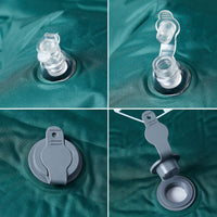 Materasso Campeggio Autogonfiabile con Cuscini 1 Persona Verde 4007131