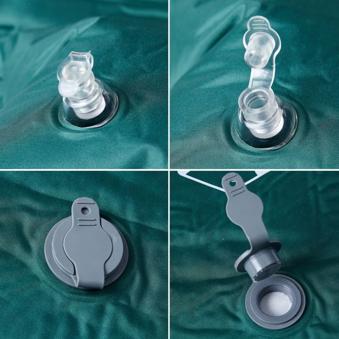 Materasso Campeggio Autogonfiabile con Cuscini 1 Persona Verde 4007131