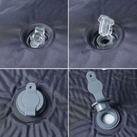 Materasso Campeggio Autogonfiabile con Cuscini 1 Persona Grigio 4007133