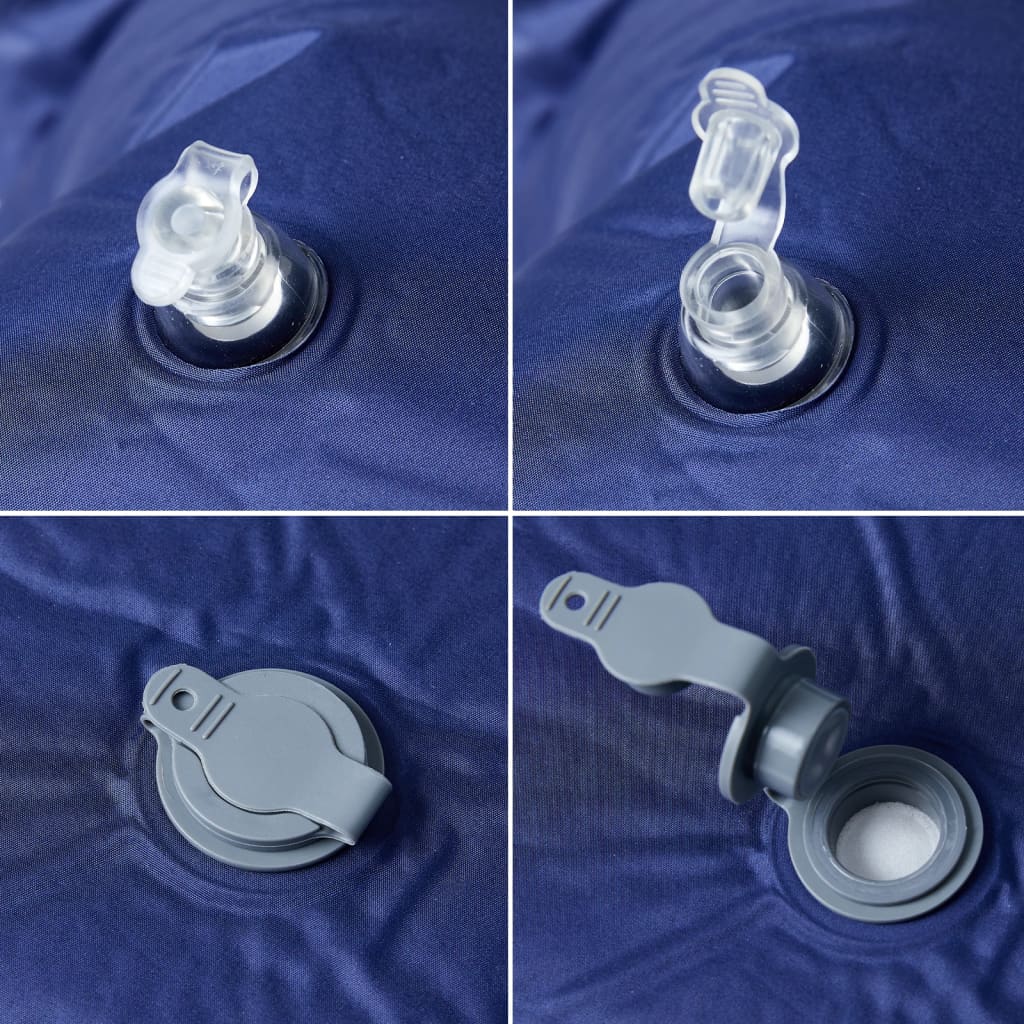 Materasso Campeggio Autogonfiabile Cuscini 1 Persona Blu Marino 4007137