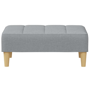 Divano Letto a 2 Posti con Poggiapiedi-Sofa Letto 2 Posti-Daybed Grigio Chiaro in Tessuto 762911