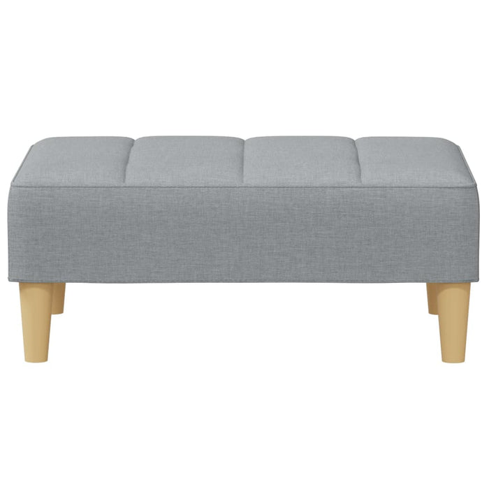 Divano Letto a 2 Posti con Poggiapiedi-Sofa Letto 2 Posti-Daybed Grigio Chiaro in Tessuto 762911