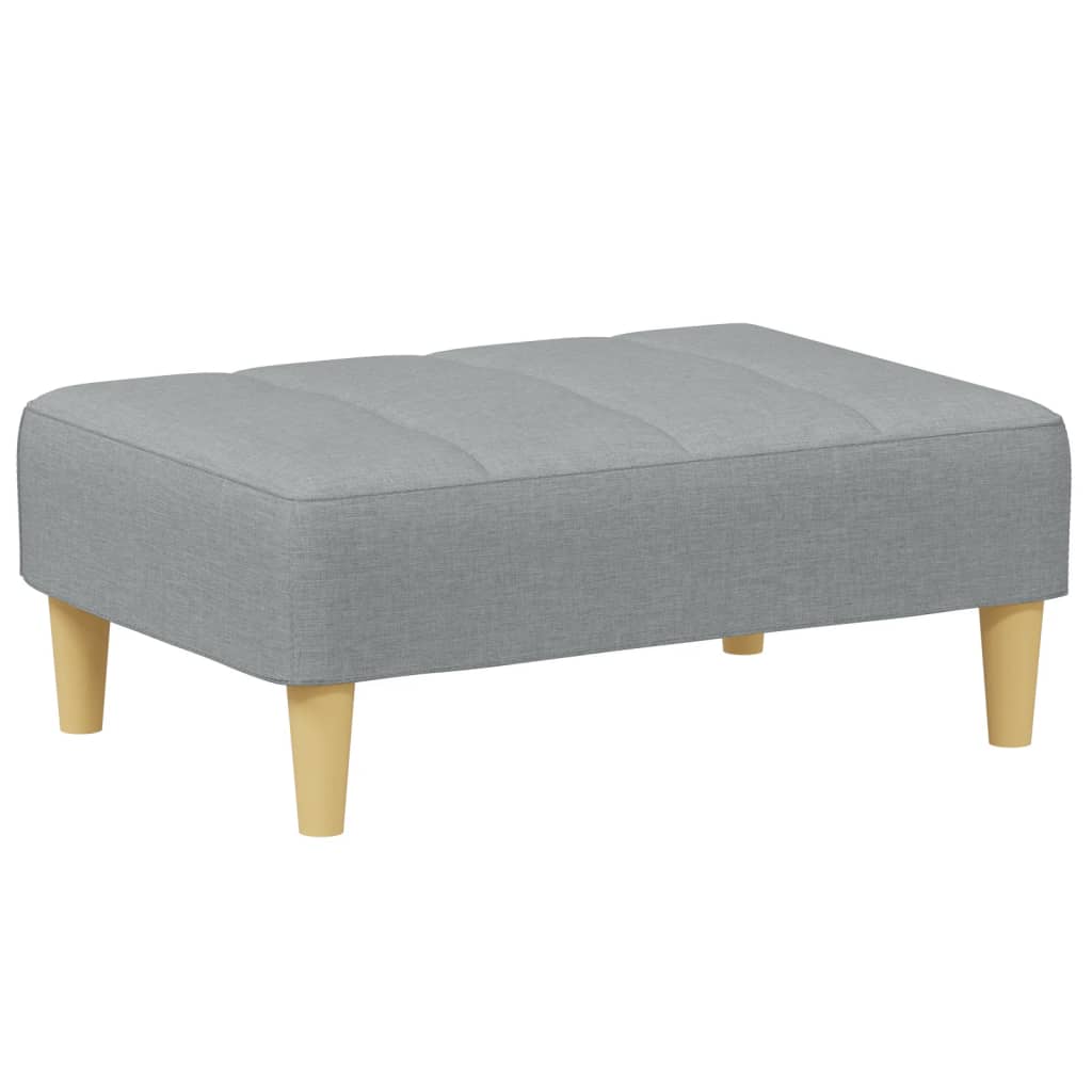Divano Letto a 2 Posti con Poggiapiedi-Sofa Letto 2 Posti-Daybed Grigio Chiaro in Tessuto 762911