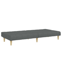 Divano Letto 2 Posti con Poggiapiedi-Sofa Letto 2 Posti-Daybed Grigio Scuro in Tessuto 778943