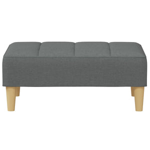 Divano Letto 2 Posti con Poggiapiedi-Sofa Letto 2 Posti-Daybed Grigio Scuro in Tessuto 778943