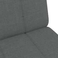 Divano Letto 2 Posti con Poggiapiedi-Sofa Letto 2 Posti-Daybed Grigio Scuro in Tessuto 778943