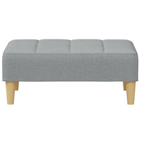 Divano Letto a 2 Posti con Poggiapiedi-Sofa Letto 2 Posti-Daybed Grigio Chiaro in Tessuto 570962