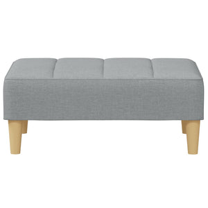 Divano Letto a 2 Posti con Poggiapiedi-Sofa Letto 2 Posti-Daybed Grigio Chiaro in Tessuto 570962