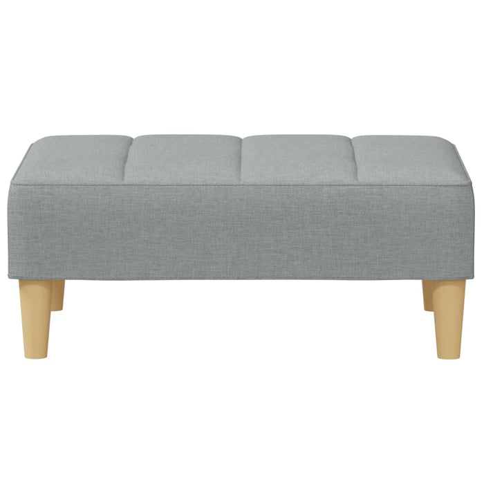 Divano Letto a 2 Posti con Poggiapiedi-Sofa Letto 2 Posti-Daybed Grigio Chiaro in Tessuto 570962