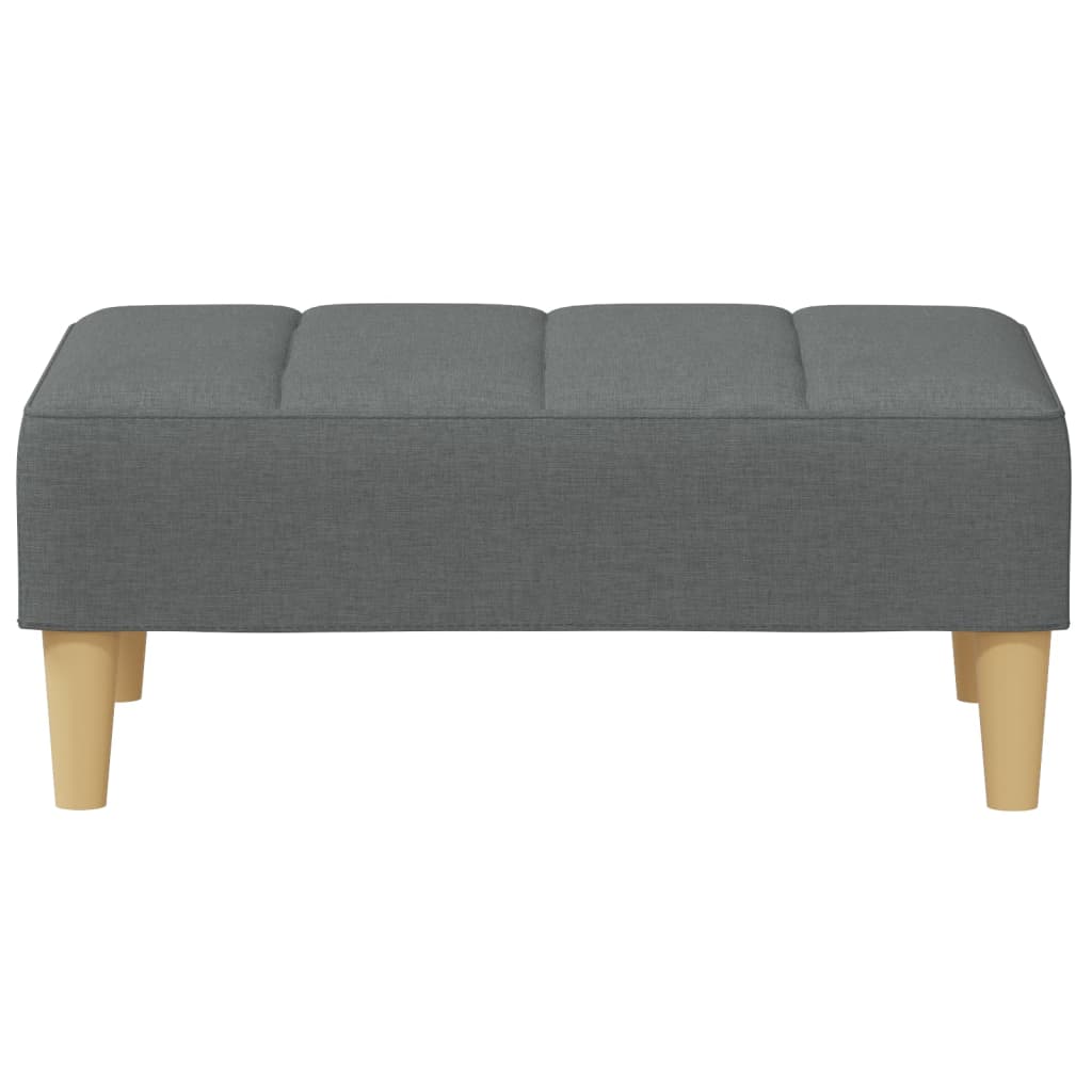 Divano Letto 2 Posti con Poggiapiedi-Sofa Letto 2 Posti-Daybed Grigio Scuro in Tessuto 647515