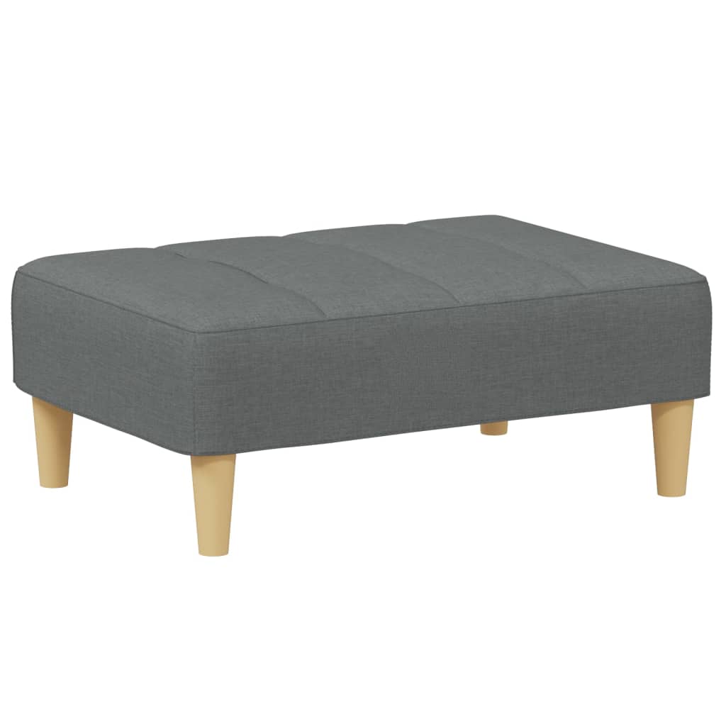 Divano Letto 2 Posti con Poggiapiedi-Sofa Letto 2 Posti-Daybed Grigio Scuro in Tessuto 647515