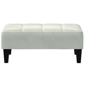 Divano Letto a 2 Posti con Poggiapiedi-Sofa Letto 2 Posti-Daybed Grigio Chiaro in Velluto 656962