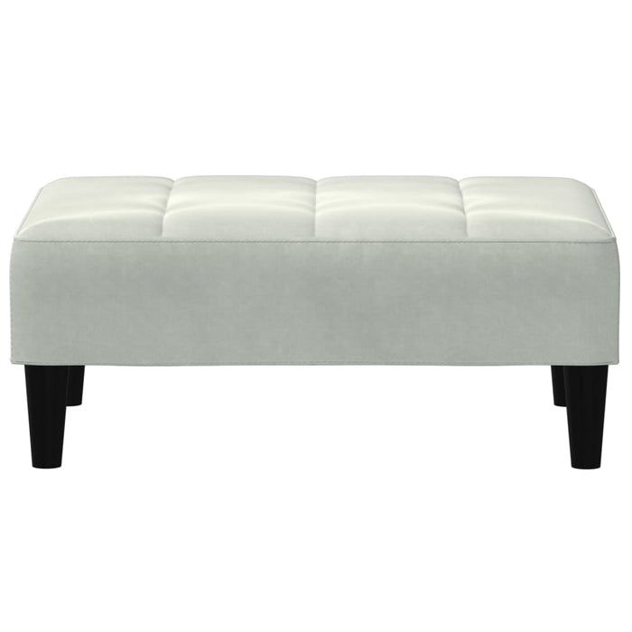 Divano Letto a 2 Posti con Poggiapiedi-Sofa Letto 2 Posti-Daybed Grigio Chiaro in Velluto 656962