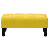 Divano Letto 2 Posti con Sgabello Giallo in Velluto 3258102