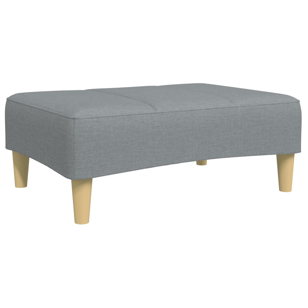 Divano Letto a 2 Posti con Poggiapiedi-Sofa Letto 2 Posti-Daybed Grigio Chiaro in Tessuto 662645