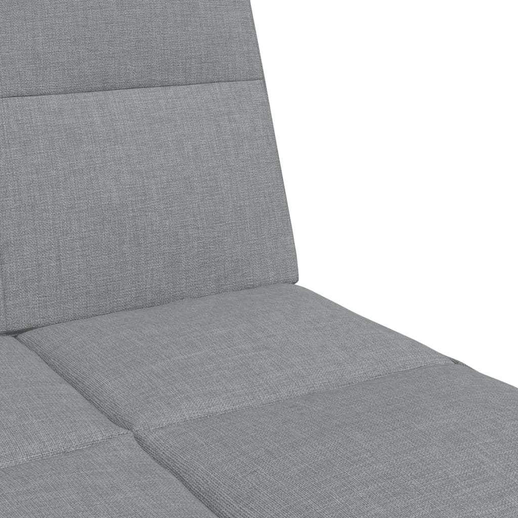Divano Letto a 2 Posti con Poggiapiedi-Sofa Letto 2 Posti-Daybed Grigio Chiaro in Tessuto 662645