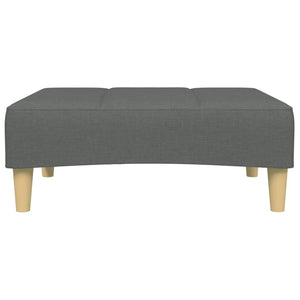 Divano Letto 2 Posti con Poggiapiedi-Sofa Letto 2 Posti-Daybed Grigio Scuro in Tessuto 639246