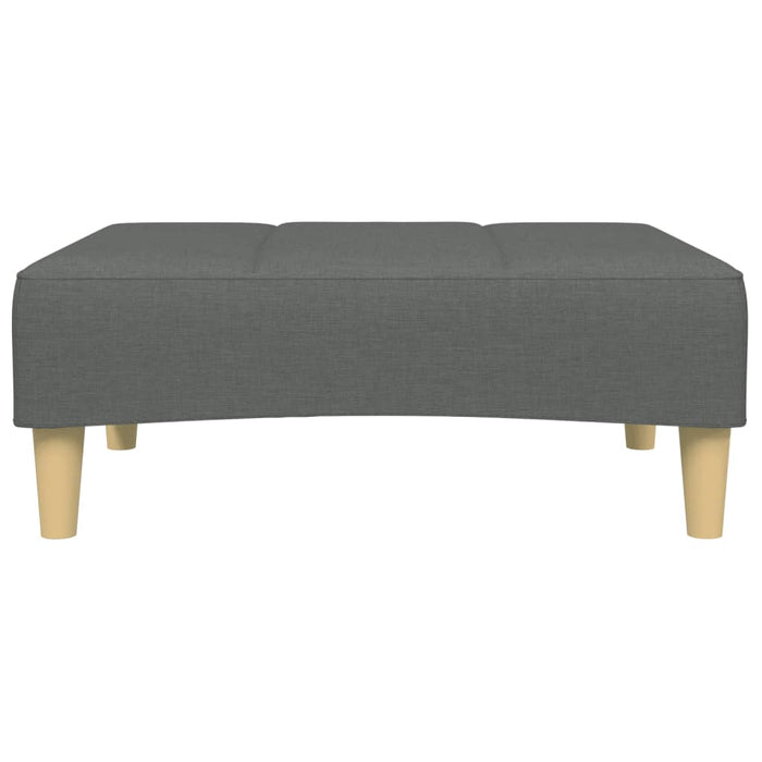 Divano Letto 2 Posti con Poggiapiedi-Sofa Letto 2 Posti-Daybed Grigio Scuro in Tessuto 639246