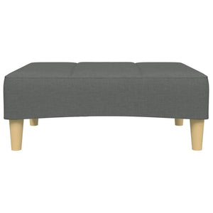 Divano Letto 2 Posti con Poggiapiedi-Sofa Letto 2 Posti-Daybed Grigio Scuro in Tessuto 491454