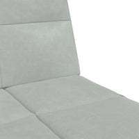 Divano Letto a 2 Posti con Poggiapiedi-Sofa Letto 2 Posti-Daybed Grigio Chiaro in Velluto 451881