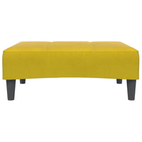 Divano Letto 2 Posti con Sgabello Giallo in Velluto 3258114