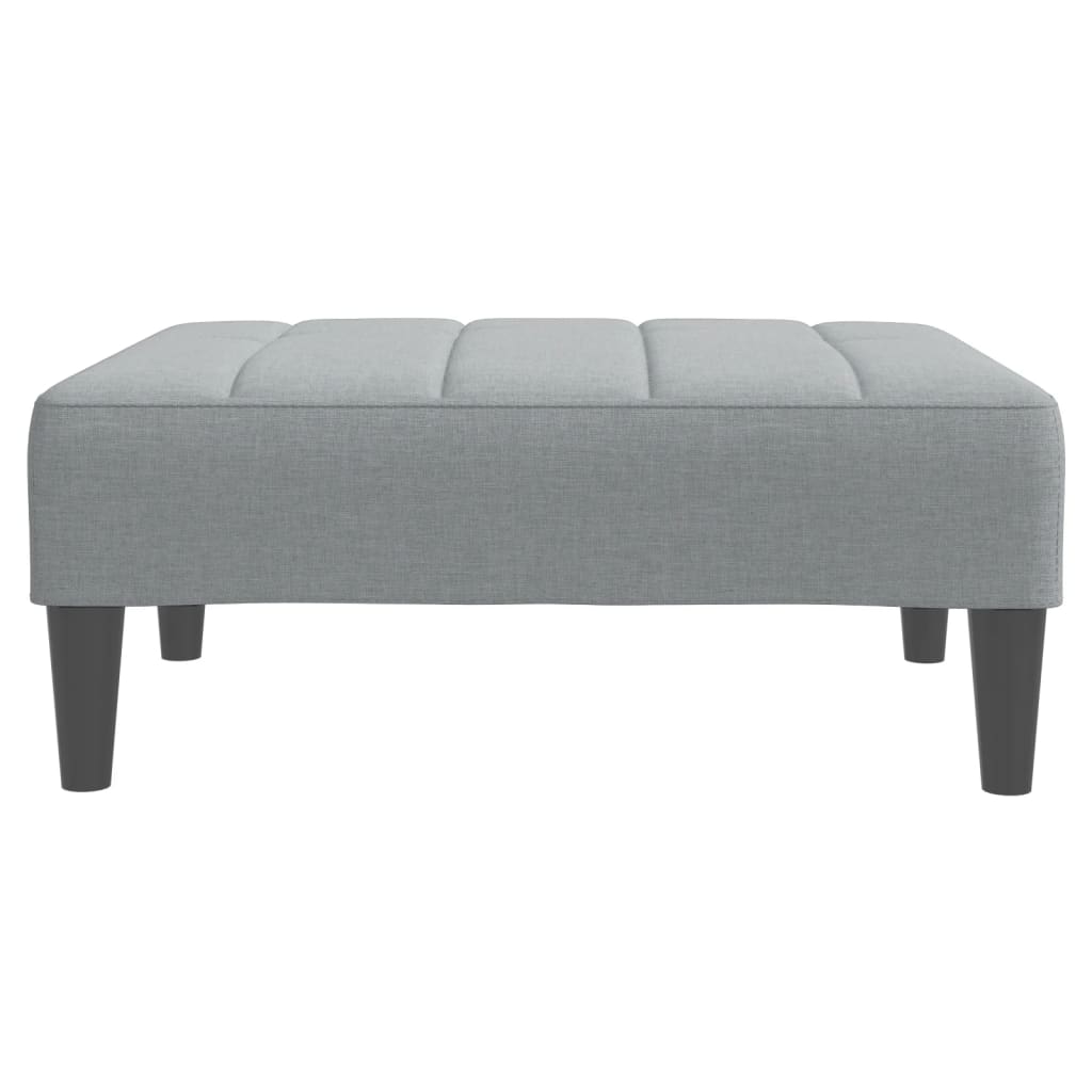 Divano Letto a 2 Posti con Poggiapiedi-Sofa Letto 2 Posti-Daybed Grigio Chiaro in Tessuto 106898