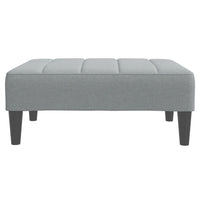 Divano Letto a 2 Posti con Poggiapiedi-Sofa Letto 2 Posti-Daybed Grigio Chiaro in Tessuto 106898