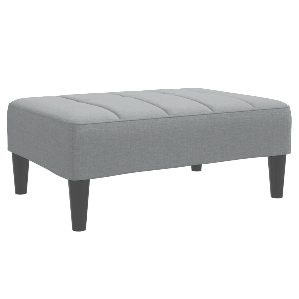 Divano Letto a 2 Posti con Poggiapiedi-Sofa Letto 2 Posti-Daybed Grigio Chiaro in Tessuto 106898