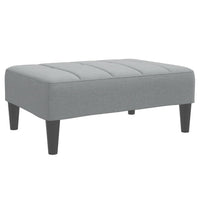 Divano Letto a 2 Posti con Poggiapiedi-Sofa Letto 2 Posti-Daybed Grigio Chiaro in Tessuto 106898