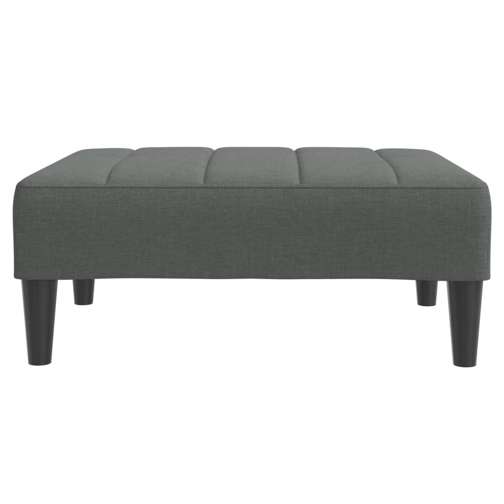 Divano Letto 2 Posti con Poggiapiedi-Sofa Letto 2 Posti-Daybed Grigio Scuro in Tessuto 111624