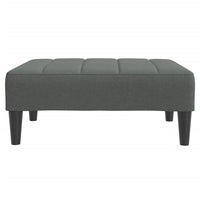 Divano Letto 2 Posti con Poggiapiedi-Sofa Letto 2 Posti-Daybed Grigio Scuro in Tessuto 111624