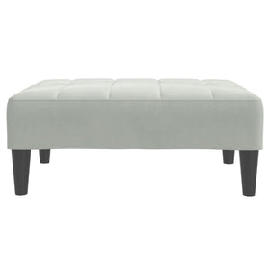 Divano Letto a 2 Posti con Poggiapiedi-Sofa Letto 2 Posti-Daybed Grigio Chiaro in Velluto 559925