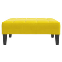 Divano Letto 2 Posti con Sgabello Giallo in Velluto 3258131