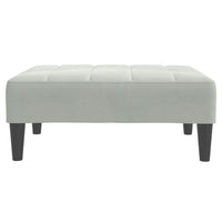 Divano Letto a 2 Posti con Poggiapiedi-Sofa Letto 2 Posti-Daybed Grigio Chiaro in Velluto 919499