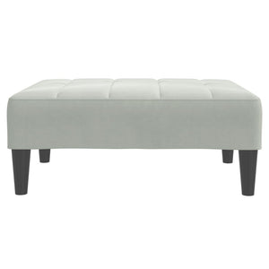 Divano Letto a 2 Posti con Poggiapiedi-Sofa Letto 2 Posti-Daybed Grigio Chiaro in Velluto 919499
