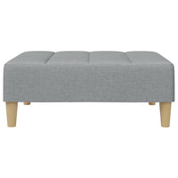 Divano Letto a 2 Posti con Poggiapiedi Grigio Chiaro in Tessuto 3258138