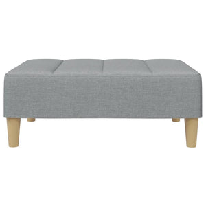 Divano Letto a 2 Posti con Poggiapiedi Grigio Chiaro in Tessuto 3258138