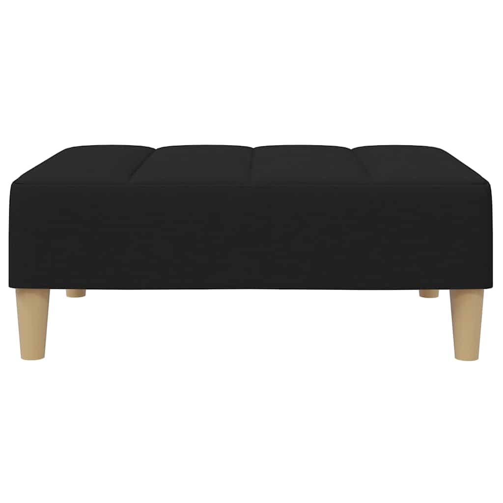 Divano Letto a 2 Posti con Poggiapiedi-Sofa Letto 2 Posti-Daybed Nero in Tessuto 924746
