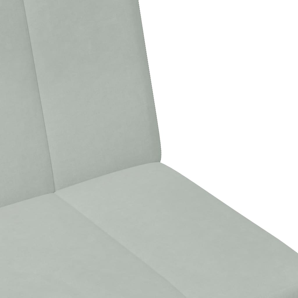 Divano Letto a 2 Posti con Poggiapiedi-Sofa Letto 2 Posti-Daybed Grigio Chiaro in Velluto 116658