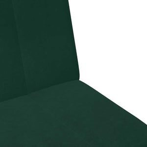 Divano Letto a 2 Posti con Poggiapiedi-Sofa Letto 2 Posti-Daybed Verde Scuro in Velluto 707617