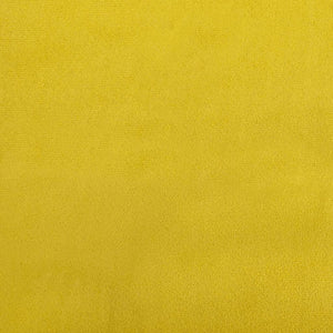 Divano Letto 2 Posti con Sgabello Giallo in Velluto 3258149