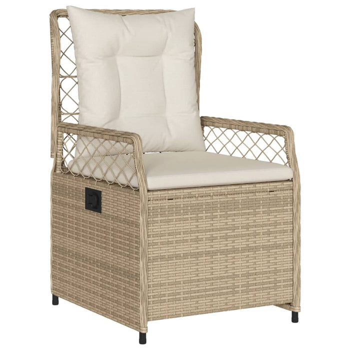 Set da Pranzo da Giardino 7 pz con Cuscini Beige in Polyrattan 3262879