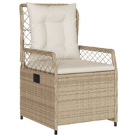Set da Pranzo da Giardino 9 pz con Cuscini Beige in Polyrattan 3262939