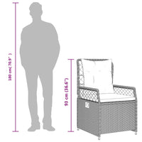 Set da Pranzo da Giardino 9 pz con Cuscini Beige in Polyrattan 3262939