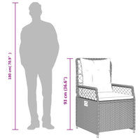 Set da Pranzo da Giardino 9 pz con Cuscini in Polyrattan Grigio 3262998