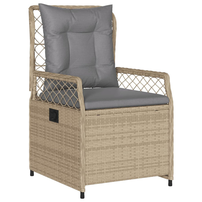 Set da Pranzo da Giardino 5 pz con Cuscini Beige in Polyrattan 3263000