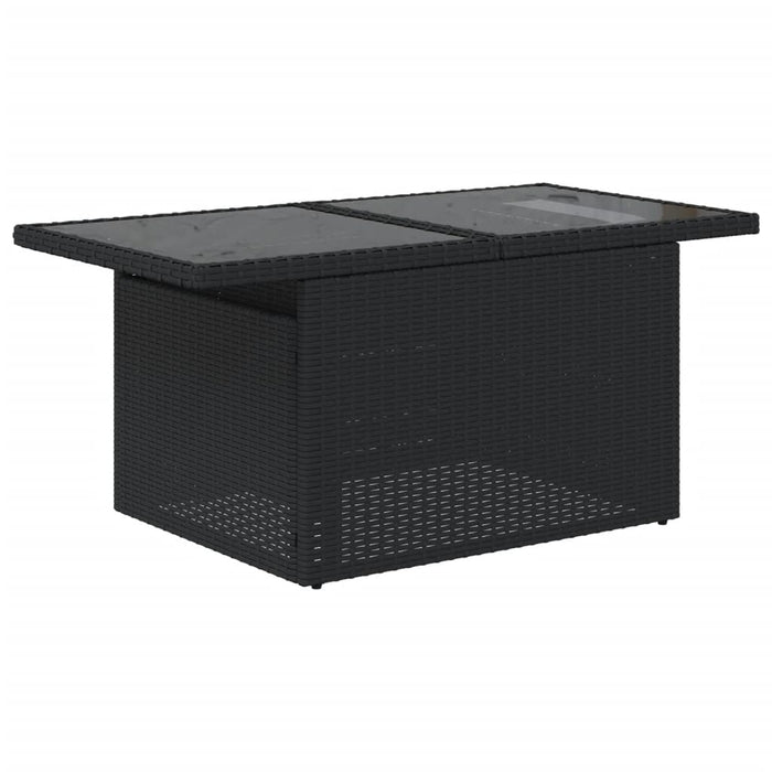 Set Divani da Giardino con Cuscini 7pz Nero Polyrattan 3266376